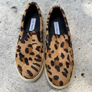 Steve Madden Animal Print Slip-On Sneakers